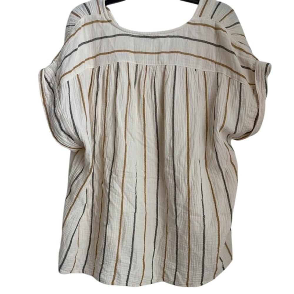 Womens Madewell Lightspun Westing Stripe Shirt Size XXL - Picture 3 of 5